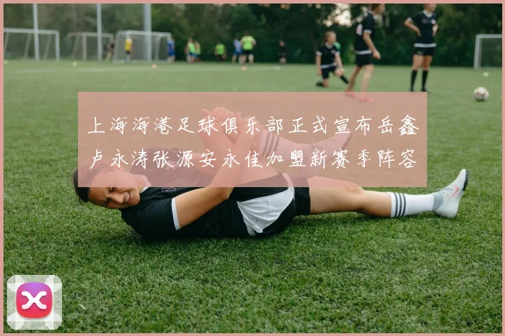上海海港足球俱乐部正式宣布岳鑫卢永涛张源安永佳加盟新赛季阵容更新